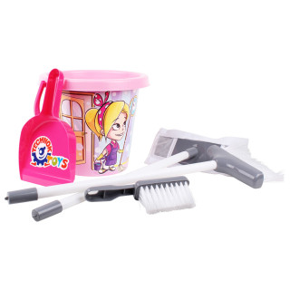 Набор для уборки 5835TXK(Pink) ведро, швабра, совок, щетка, веник