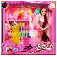 Игровой набор Кукла с дочкой "Quenn Sweet" 313K43(Red) с аксессуарами