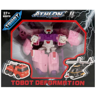 УЦЕНКА!!! Машинка-трансформер "Tobot 2 в 1" Bambi 525-1(Pink)-UC пластик