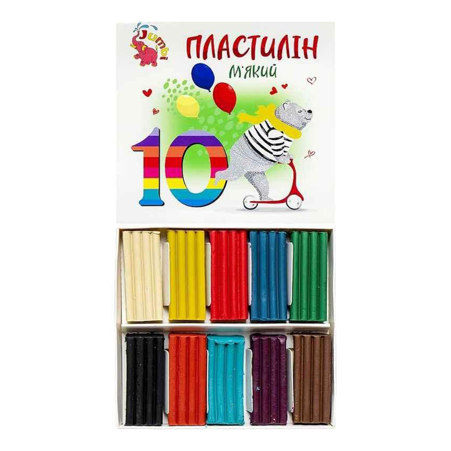 Набор для творчества Пластилин КТ 230603, 10 цветов опт, дропшиппинг