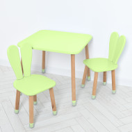 Дитячий столик із двома стільцями 04-025G-2 зелений
