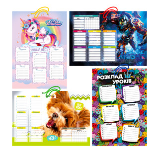 Ламінований розклад уроків РУ-Л-А4 формат А4