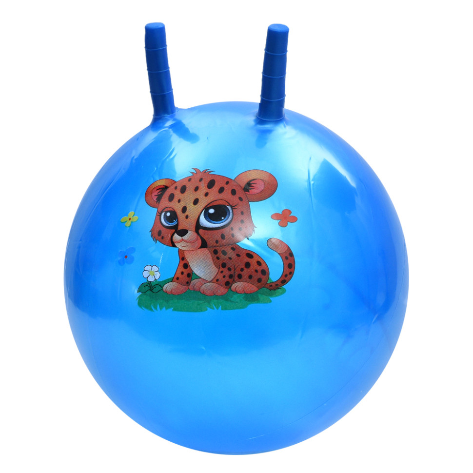 Дитячий м'яч для фітнесу Тваринка MS 4284(Blue) з ріжками, 45 см, 320 г - гурт(опт), дропшиппінг