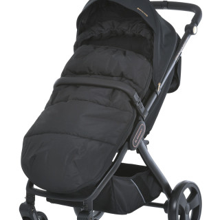 Конверт в коляску ME 1131 Footmuff Plus Black 100 х 53 см, застежки-молнии