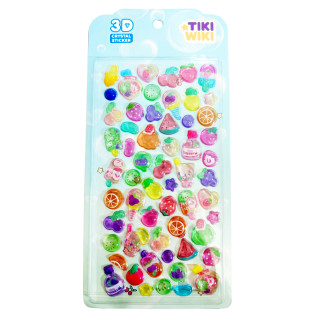 Набор 3D-наклеек "Тики фрукты S2" Tiki Wiki 25ESE009-09 серии Crystal