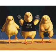 Картина по номерам "Кардио цыплята" ©Lucia Heffernan BS53472, 40х50 см