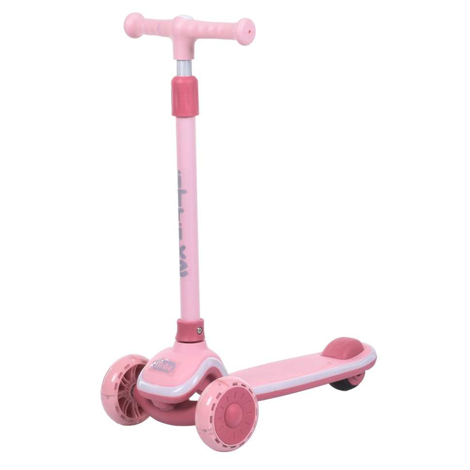 Детский самокат 3-х колесный 5566A-pink, до 25 кг опт, дропшиппинг