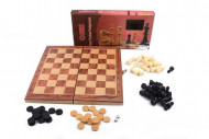 Деревянные Шахматы S3031 с шашками и нардами 
