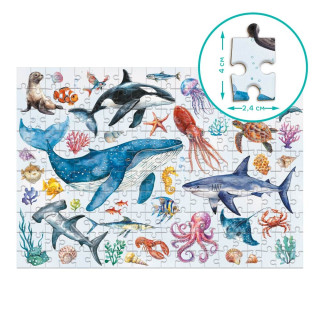 Детский пазл Монтессори "Океанические животные" 300630, 200 элементов