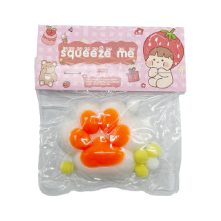 Антистресс Сквиш "Мягкие кошачьи лапки" KG-810(White-Orange) 7 см