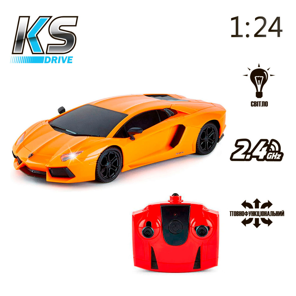 Автомобиль на радиоуправлении LAMBORGHINI AVENTADOR LP 700-4 KS DRIVE 124GLBO светятся фары опт, дропшиппинг