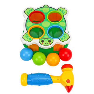 Развивающая игра с молоточком "FunnyTurtle" 3342TXK со звуком, 4 шарика