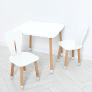 Дитячий столик з двома стільцями 04-025W-2 білий