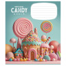 Тетрадь ученическая «Candy world» 012-3266C-5 в косую линию, 12 листов опт, дропшиппинг