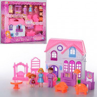 Будиночок для ляльок з меблями 689-8 в комплекті фігурки