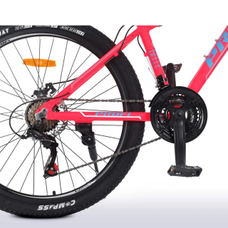 Велосипед "BELLE" PROF1 G26BELLE A26.1 26 д. Алюм.рама 17", SHIMANO 21SP, алюм., DB, FW TZ500, малиново-белый