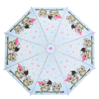 Детский зонтик "Совята" MK 5792(Pink) длина 65 см, трость 60,5 см, диаметр 85 см, спица 48 см