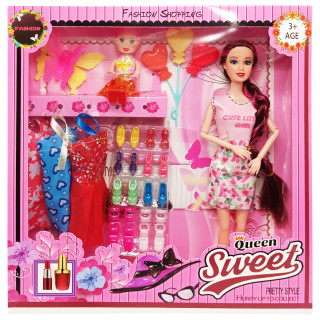 Игровой набор Кукла с дочкой "Quenn Sweet" 313K43(White) с аксессуарами