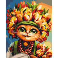 Картина по номерам "Весенняя кошка" © Марианна Пащук Brushme BS53572 40х50 см