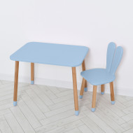 Дитячий стіл зі стільцем 04-027BLAKYTN пастельно синій