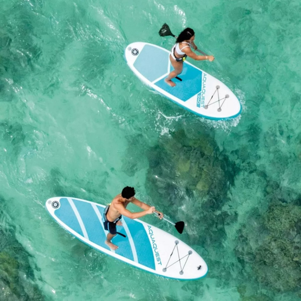 SUP-борд Aqua Quest 240 68241, 240 х 76 х 13 см, доска, весло, ручной насос, сумка опт, дропшиппинг