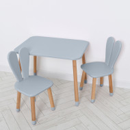 Детский столик с двумя стульчиками 04-027GRAY+1 серый