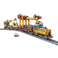 Конструктор "Поезд DPK32 с рельсами" 98253 Железнодорожный путеукладчик