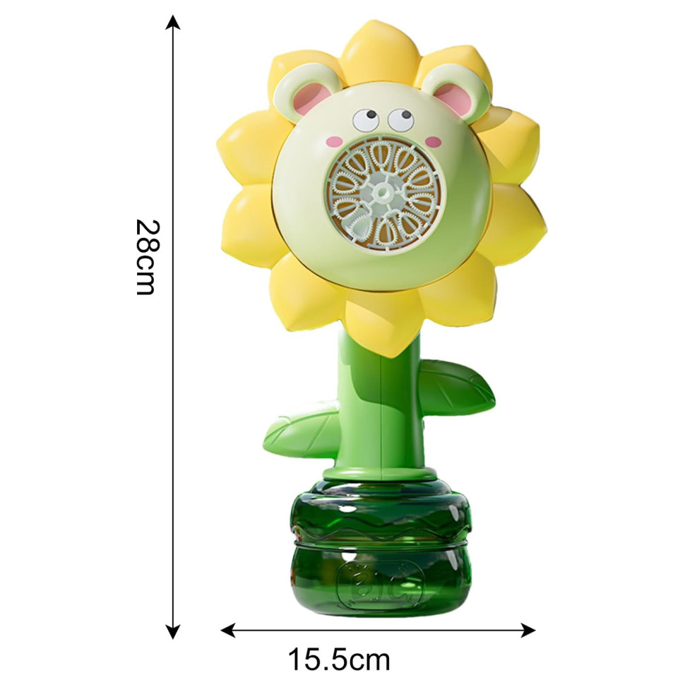 Мильні бульбашки Flower Bubble Machine BJC-5A(Bear-Yellow) зі світлом - гурт(опт), дропшиппінг