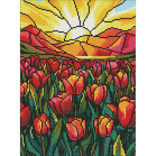 УЦЕНКА!!! Алмазная мозаика "Поле тюльпанов" ©art_selena_ua Идейка AMO8066-UC, 30х40 см