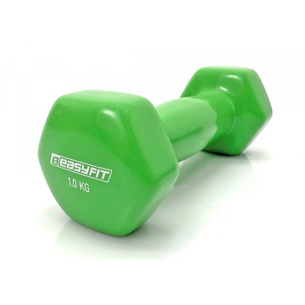 Гантель для фитнеса EasyFit EF-0010-G 1 кг, с виниловым покрытием, салатовая опт, дропшиппинг