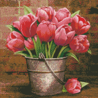 Алмазная вышивка. "Утренняя свежесть" AM5001, 40х40 см