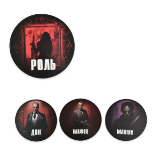 Настольная игра "Мафия" 30698 карточки 24 штук, маски 12 штук