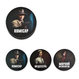 Настольная игра "Мафия" 30698 карточки 24 штук, маски 12 штук