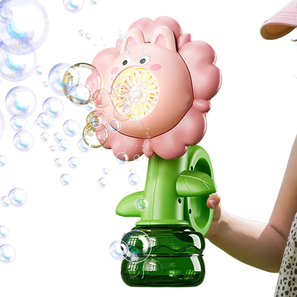 Мыльные пузыри Flower Bubble Machine BJC-5A(Bunny-Pink) со светом опт, дропшиппинг