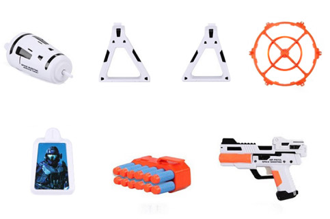 Игрушечный тир с пистолетом на поролоновых пулях CH2128 с мишенью