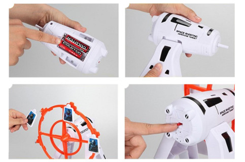 Игрушечный тир с пистолетом на поролоновых пулях CH2128 с мишенью