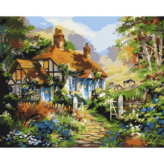 Картина по номерам "Летний сказочный домик" BS51879, 40х50 см
