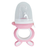 Ниблер для прикорма младенцев "Зайчик" MGZ-0002(Pink) прорезиненная ручка