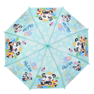Детский зонтик "Panda Summer" MK 5801(Green) длина 67 см, трость 60,5 см, диаметр 84 см, спица 47 см