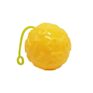Мяч детский MS 4286(Yellow) 7,5 см, текстурный, пищалка, мерцает