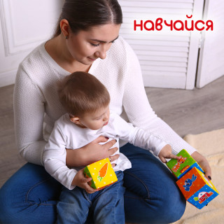 Набор кубиков "Животные на ферме"  МС 090601-05